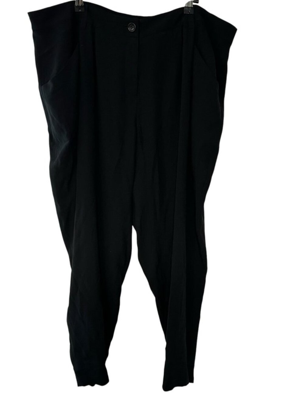 Eileen Fisher 100% Silk Dress Pants Office Formal Elegant Trousers Size XL Black